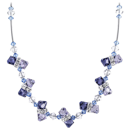 925 Sterling Silver Multicolor Austrian Crystal Necklace for Women-Gem Avenue