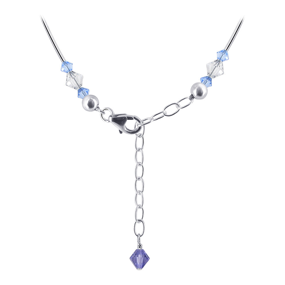 925 Sterling Silver Multicolor Austrian Crystal Necklace for Women-Gem Avenue