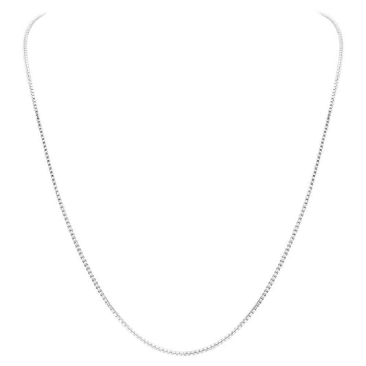 Italian 925 Sterling Silver Sturdy Box Link Chain Necklace - Gem Avenue