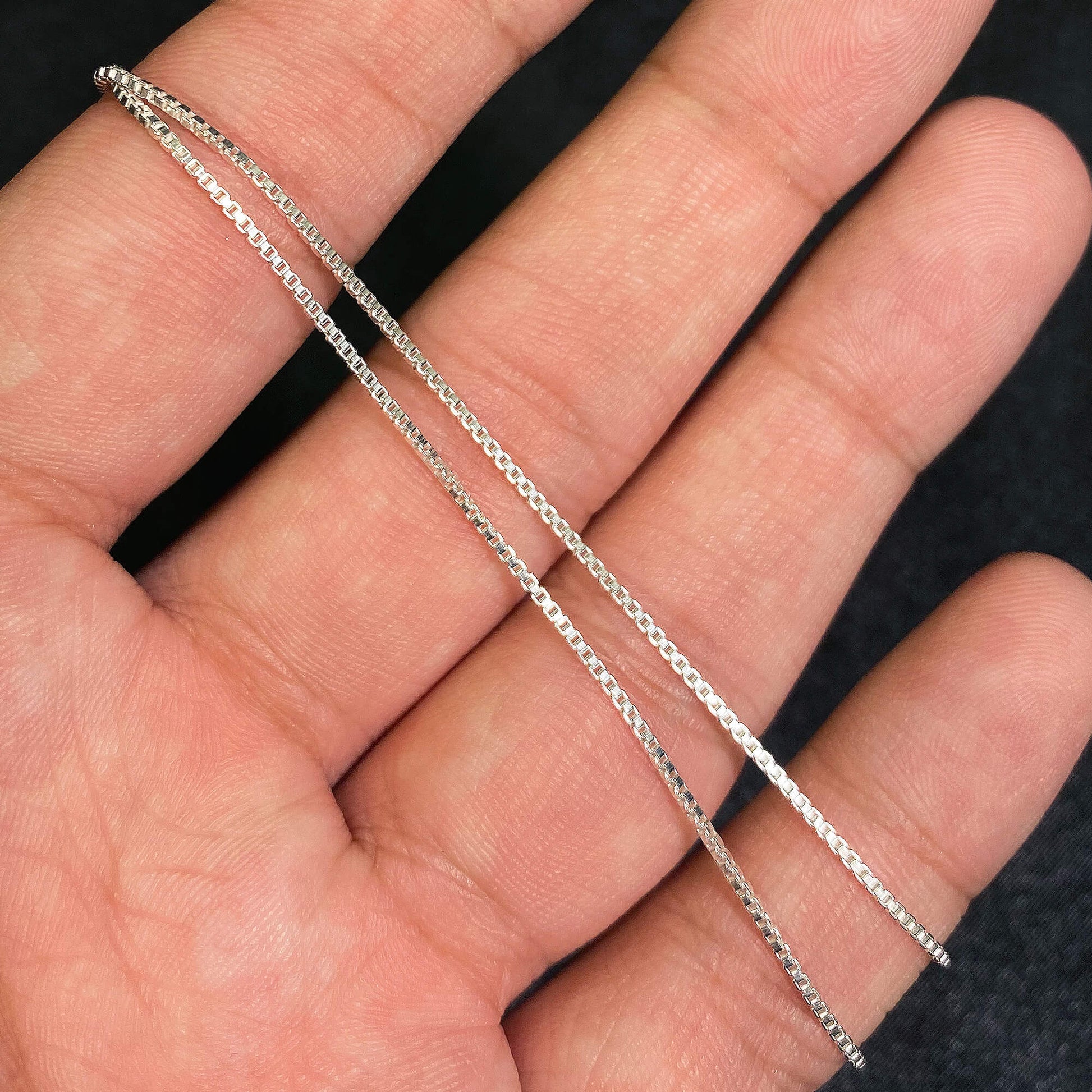 Italian 925 Sterling Silver Sturdy Box Link Chain Necklace - Gem Avenue
