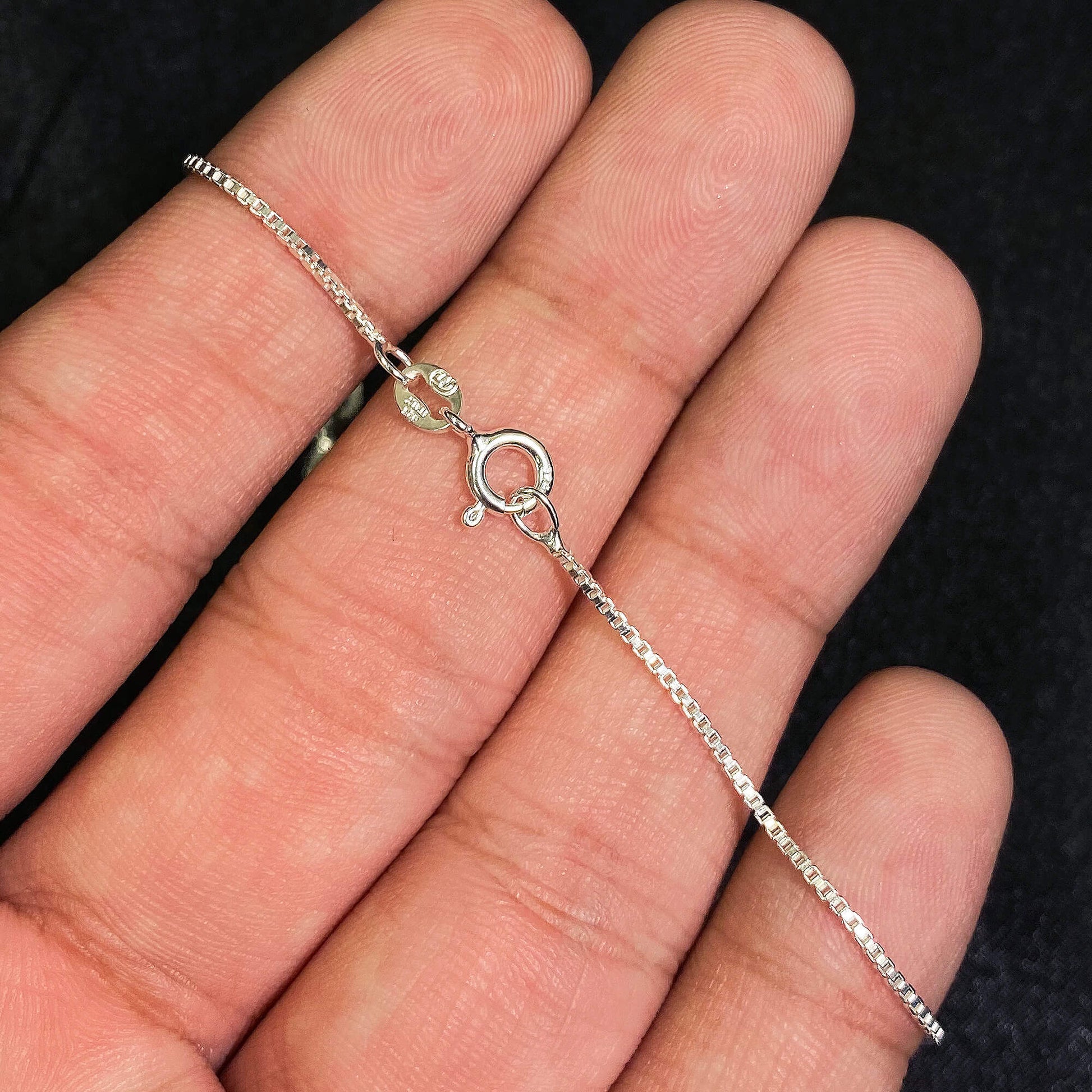 Italian 925 Sterling Silver Sturdy Box Link Chain Necklace - Gem Avenue