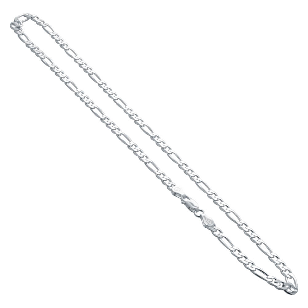 Italian 925 Sterling Silver Figaro Link Chain Necklace - Gem Avenue