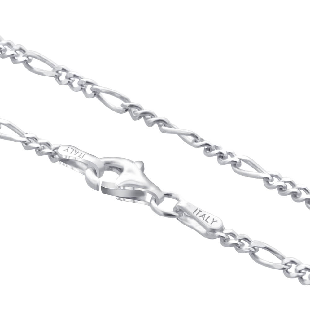 Italian 925 Sterling Silver Figaro Link Chain Necklace - Gem Avenue