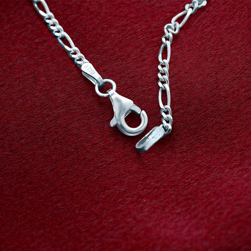 Italian 925 Sterling Silver Figaro Link Chain Necklace - Gem Avenue