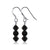 Black Onyx and Austrian Crystals 925 Sterling Silver Drop Earrings - Gem Avenue