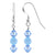 Blue Cats Eye Beads with Austrian Crystals 925 Sterling Silver Drop Earrings - Gem Avenue