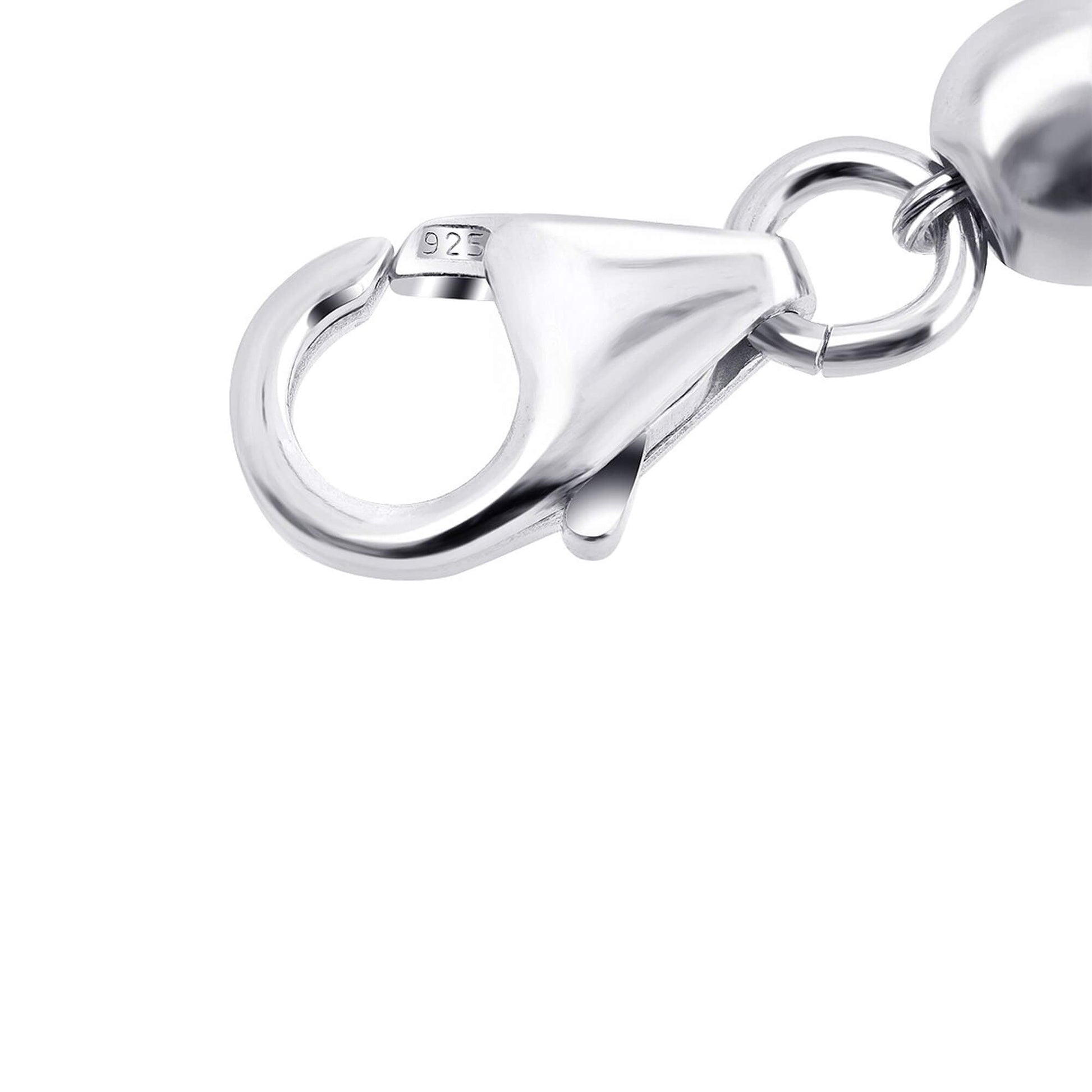 925 Sterling Silver Clear AB Faceted Austrian Crystal Balls Bracelet - Gem Avenue