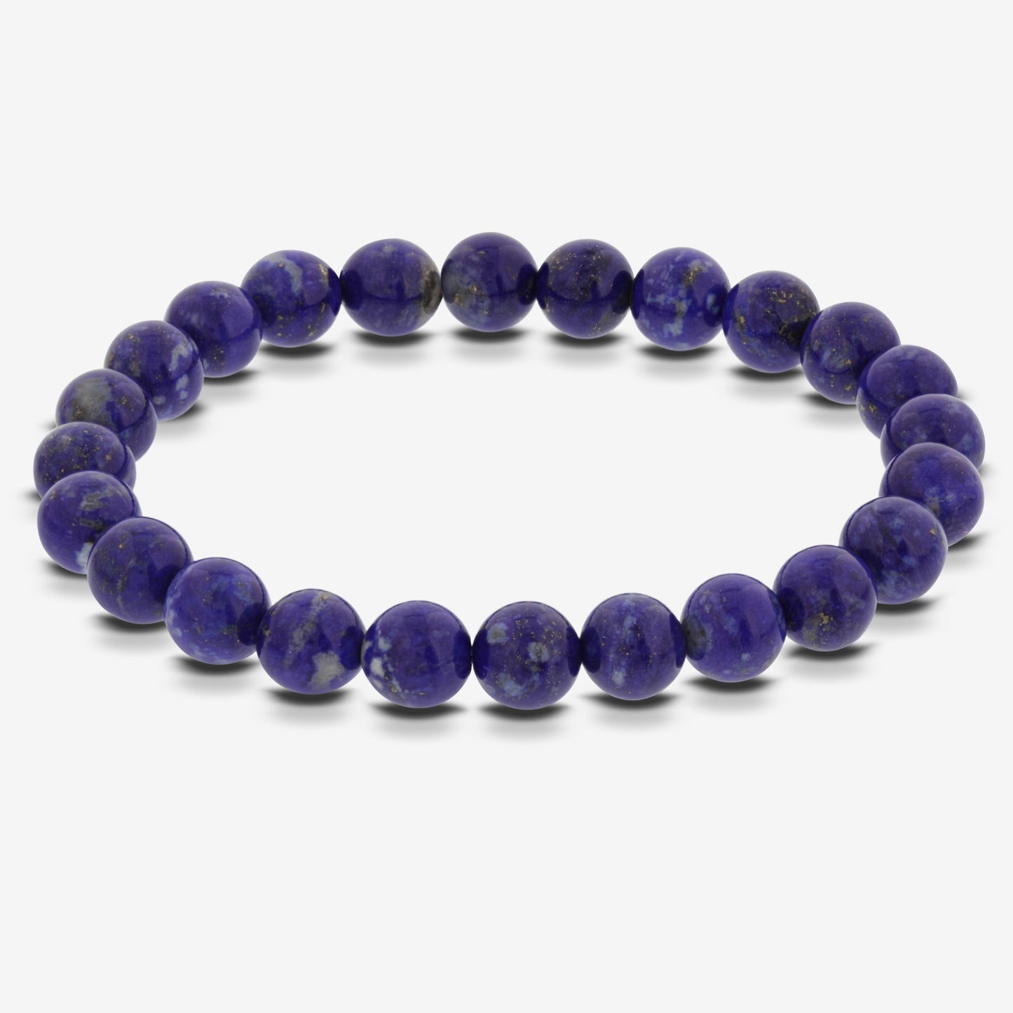 Lapis Lazuli Gemstone Bead Handmade Stretch Bracelet - Gem Avenue