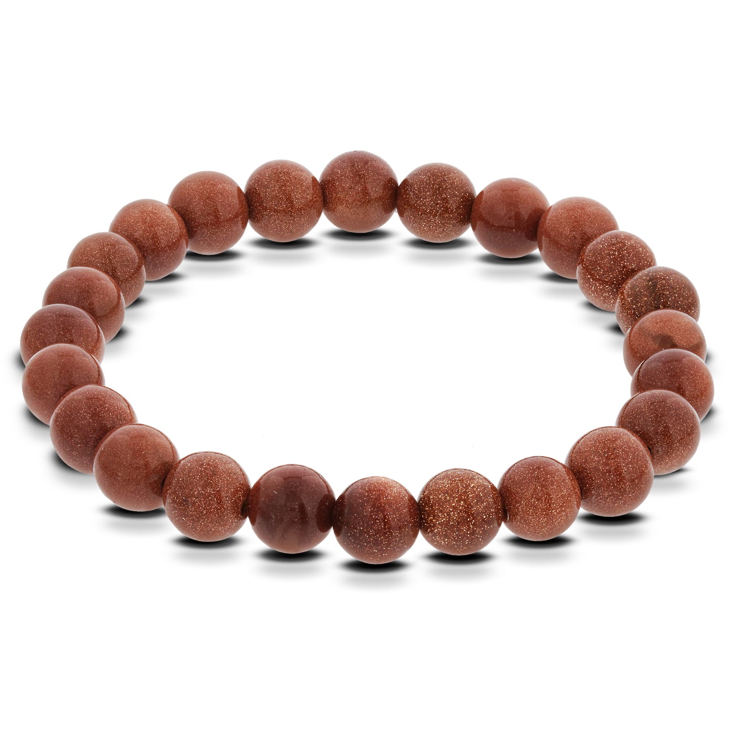 Goldstone Gemstone Bead Handmade Stretch Bracelet - Gem Avenue