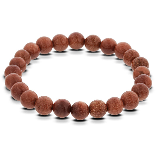 Goldstone Gemstone Bead Handmade Stretch Bracelet - Gem Avenue