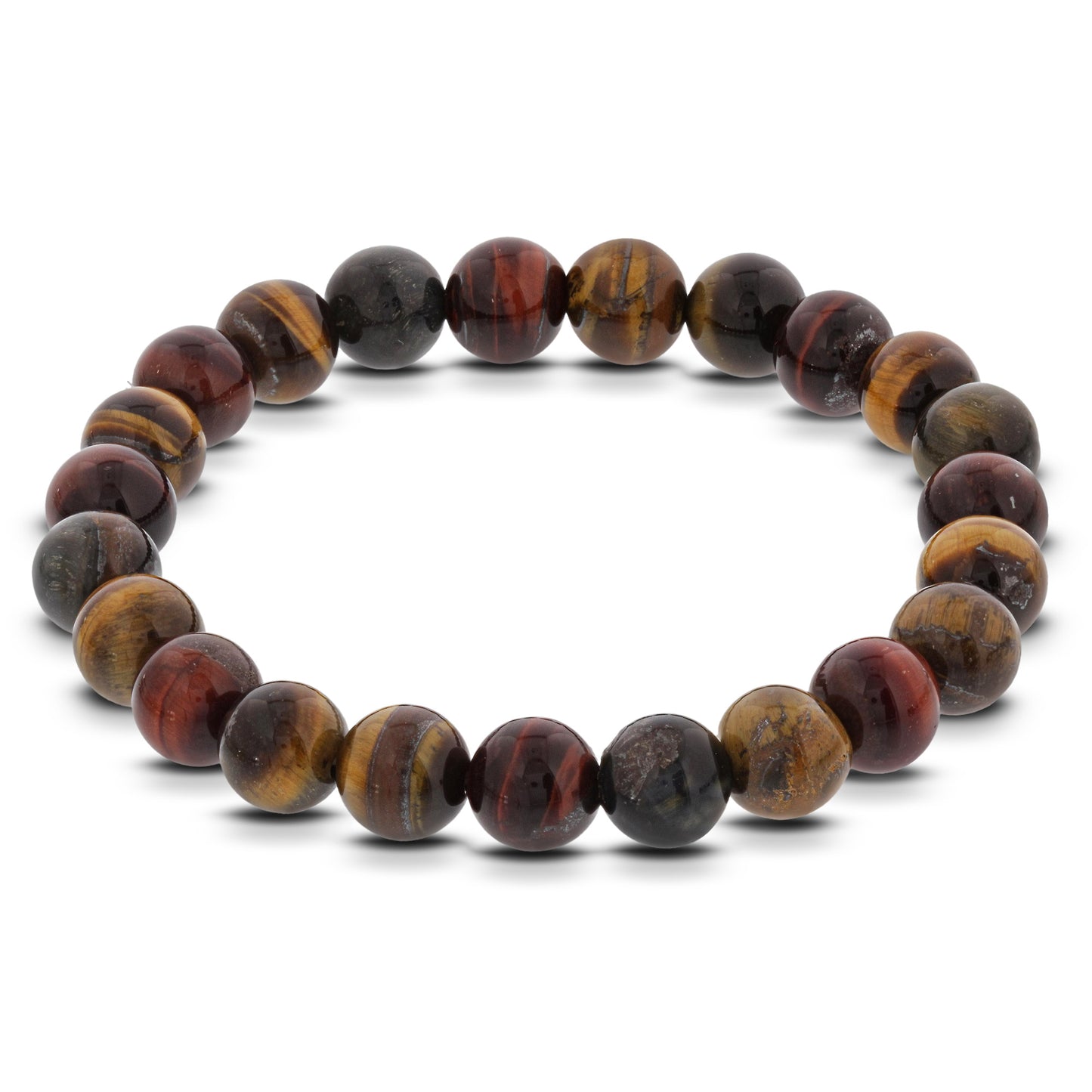 Brown Tiger Eye Bead Handmade Stretch Bracelet - Gem Avenue