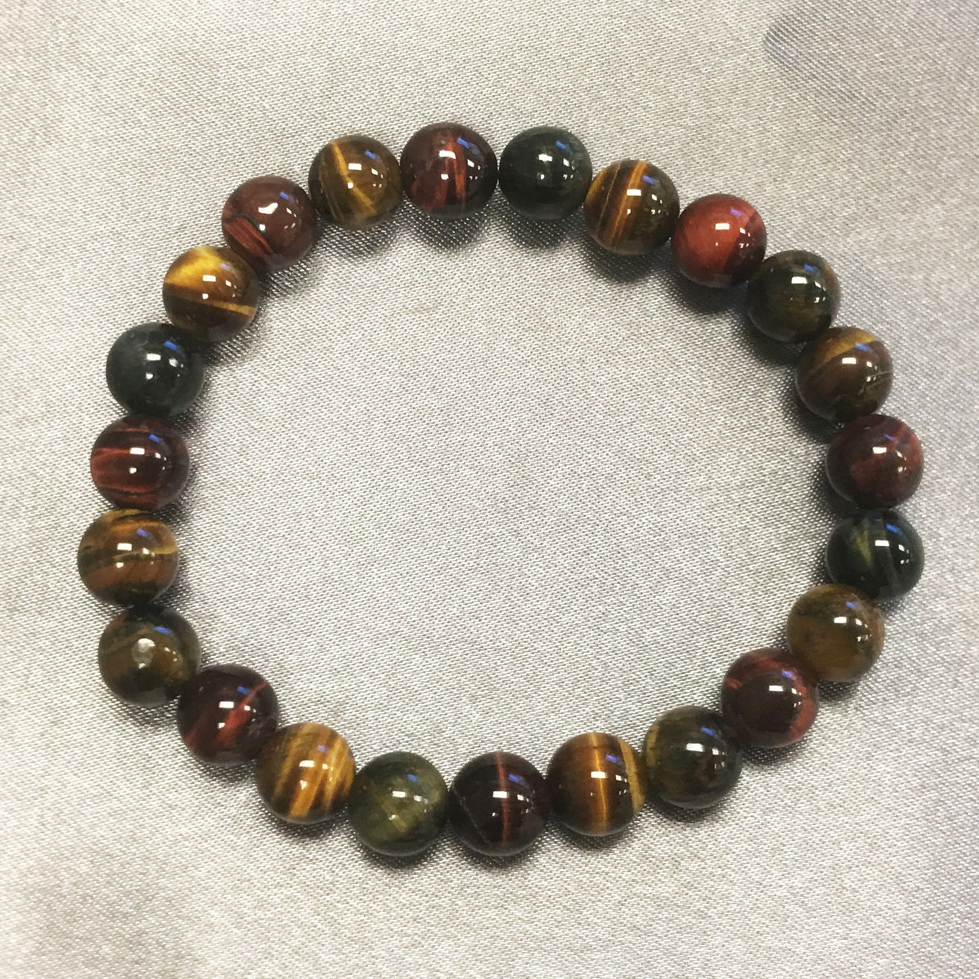 Brown Tiger Eye Bead Handmade Stretch Bracelet - Gem Avenue