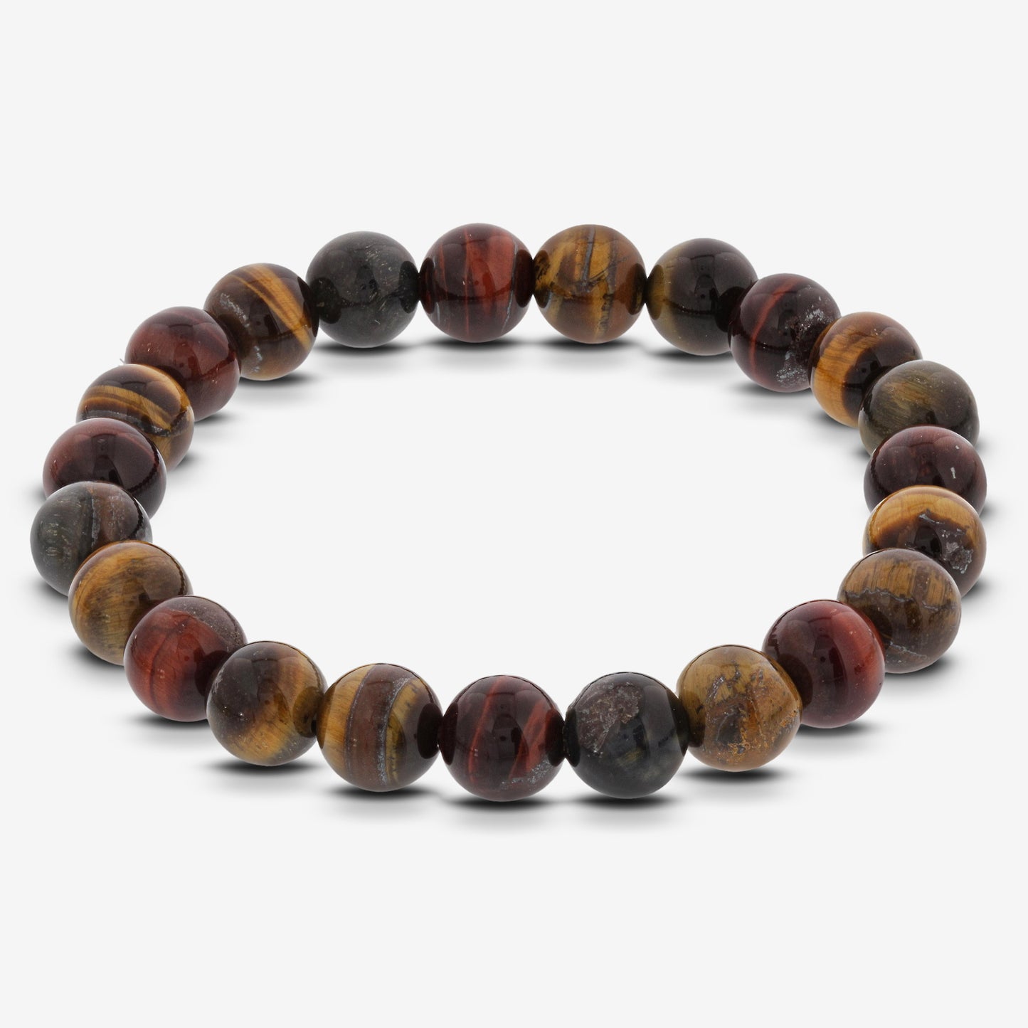 Brown Tiger Eye Bead Handmade Stretch Bracelet - Gem Avenue