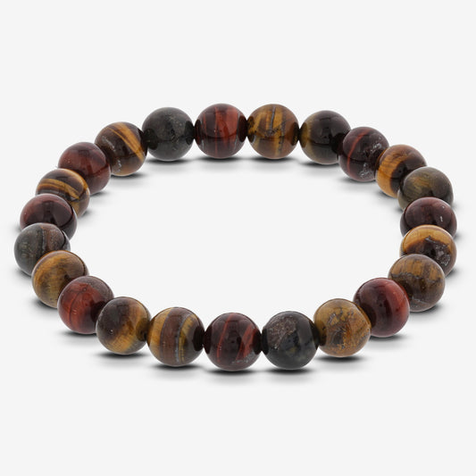 Brown Tiger Eye Bead Handmade Stretch Bracelet - Gem Avenue