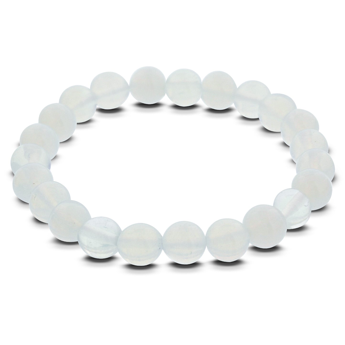Opalite Gemstone Bead Handmade Stretch Bracelet - Gem Avenue