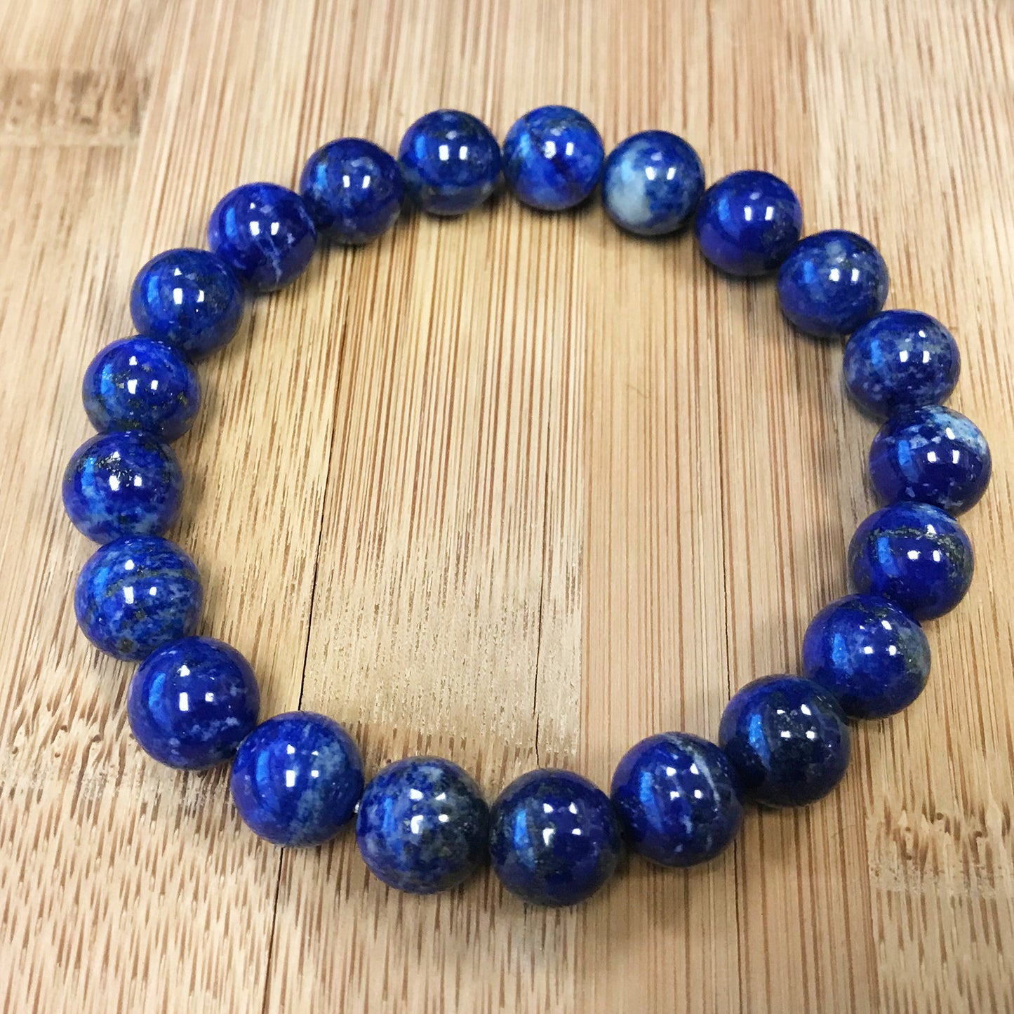 Blue Lapis Lazuli Stretch Bracelet Unisex - Gem Avenue