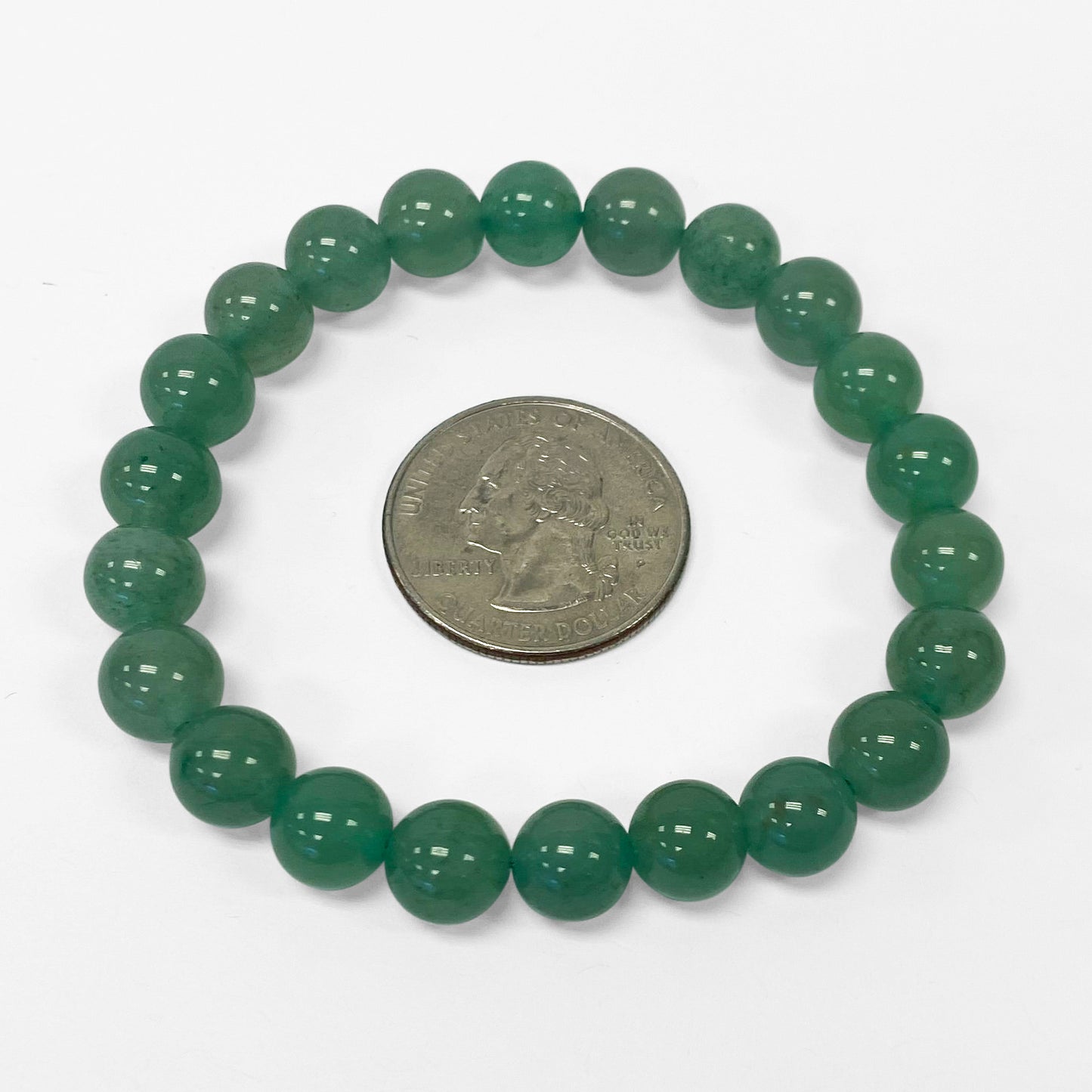 Green Aventurine Beads Unisex Handmade Stretch Bracelet - Gem Avenue