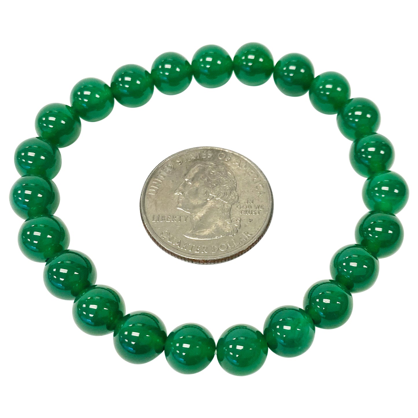 Green Agate Gemstone Beads Unisex Stretch Bracelet - Gem Avenue