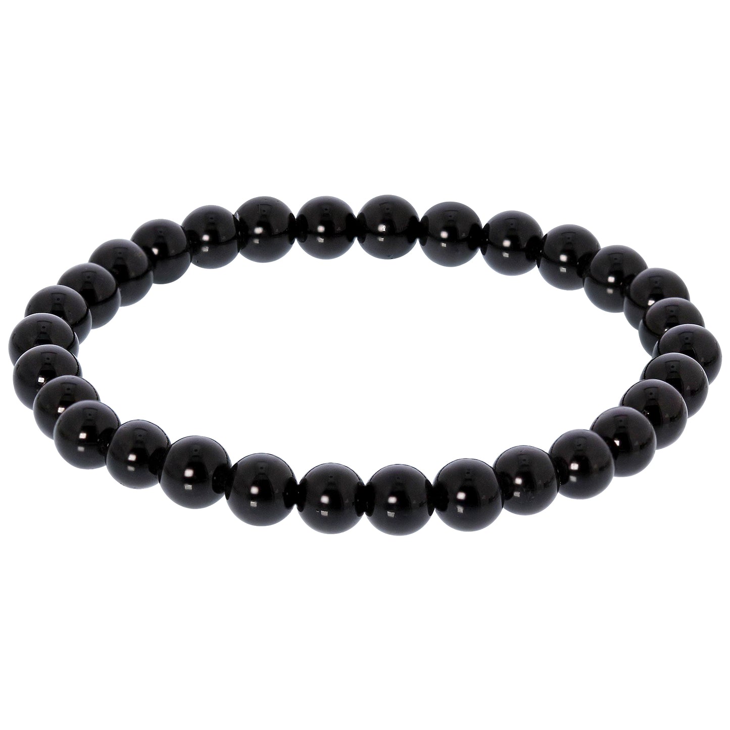 Black Obsidian 8mm Round Beads Handmade Stretch Unisex Bracelets-Gem Avenue