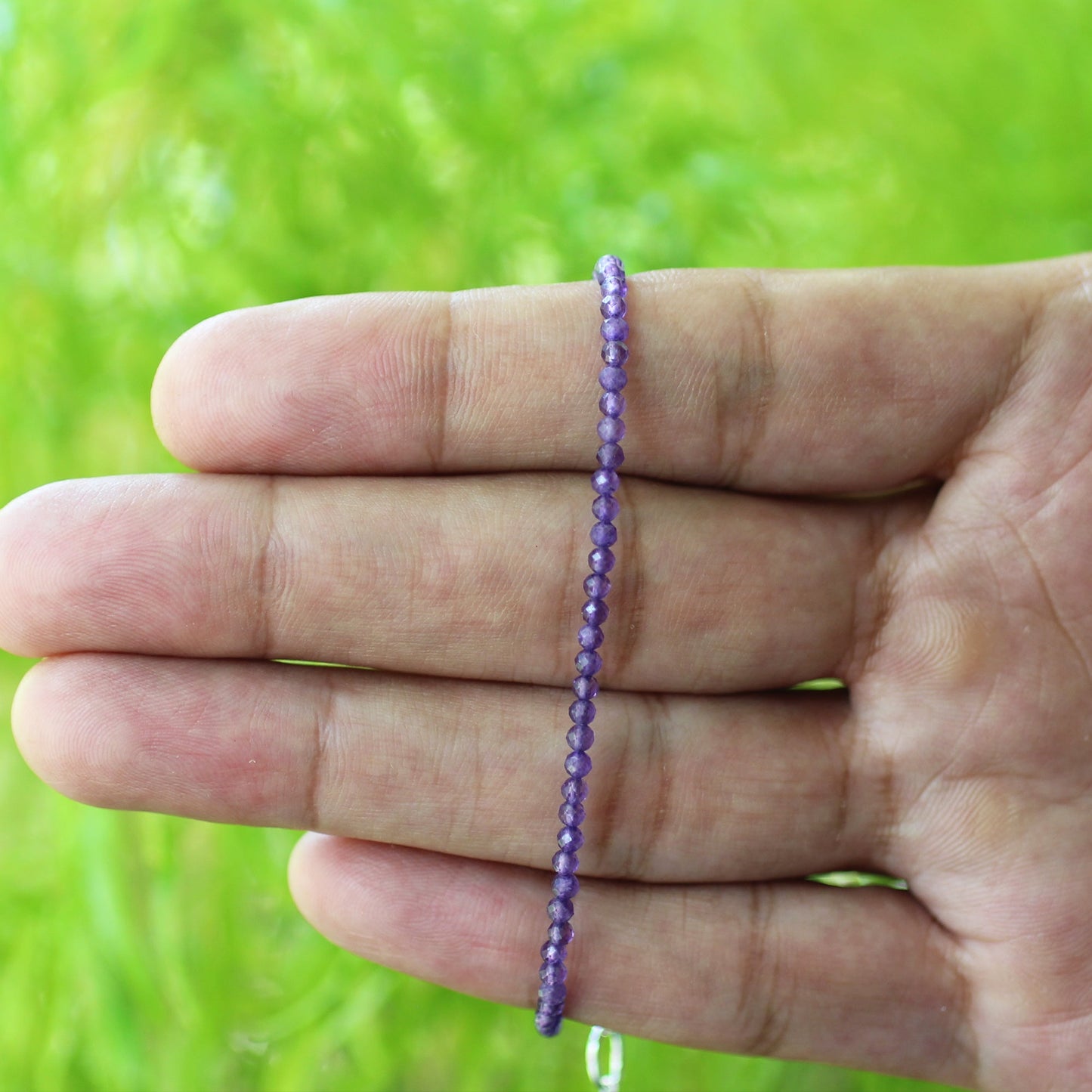 Natural Amethyst  Beads 925 Sterling Silver Clasp Gemstone Bracelets - Gem Avenue