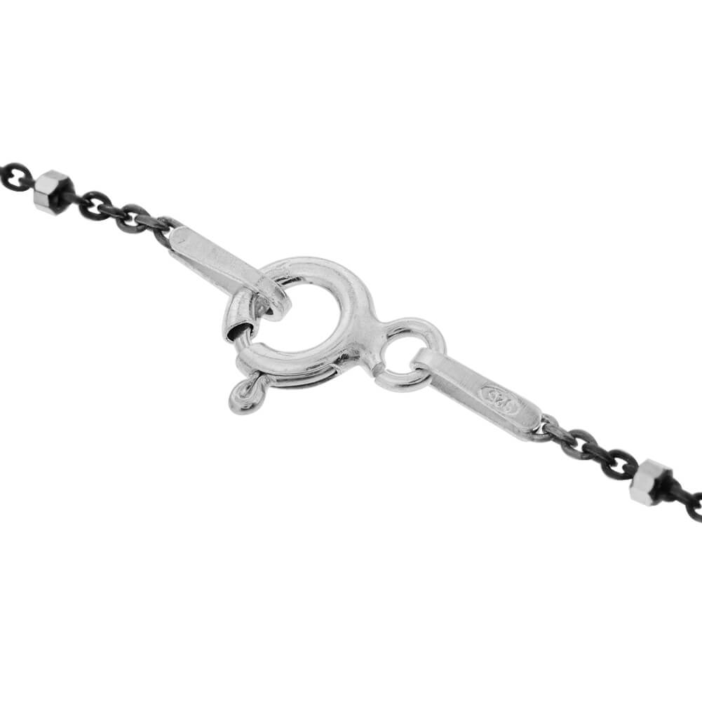 Italian 925 Sterling Silver Black Rhodium Plated Chain Necklace - Gem Avenue
