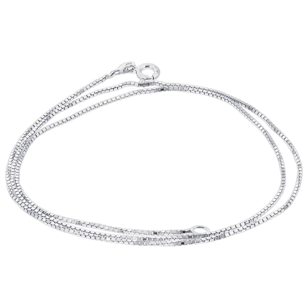 Italian 925 Sterling Silver Rhoidum Plated Box Chain Necklace - Gem Avenue