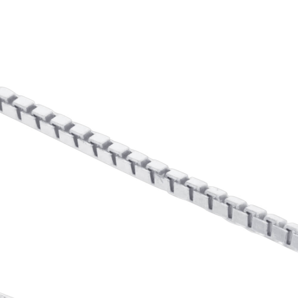 Italian 925 Sterling Silver Rhoidum Plated Box Chain Necklace - Gem Avenue