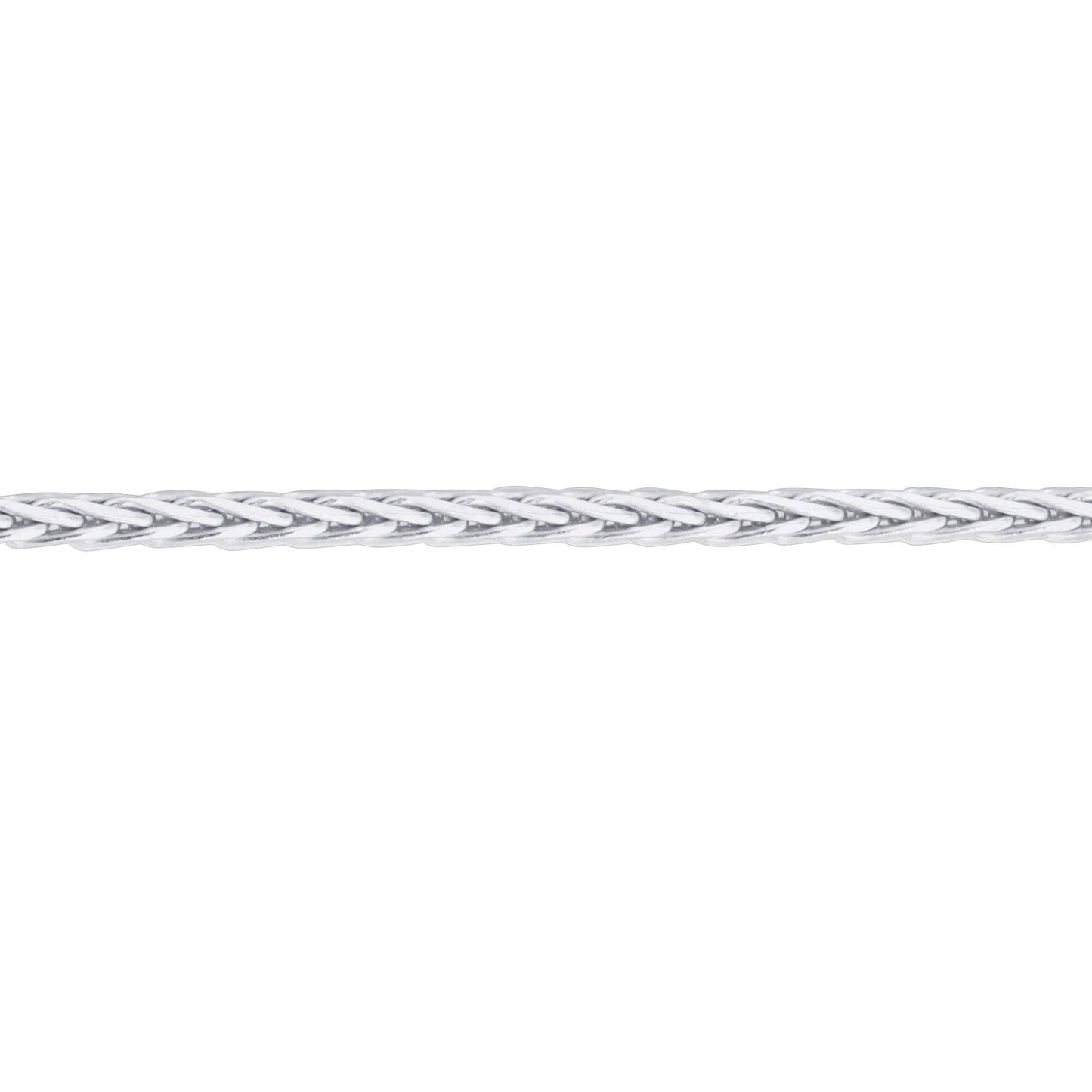 925 Sterling Silver Spiga Wheat Rhoidum Plated 24 inch Chain Necklace - Gem Avenue