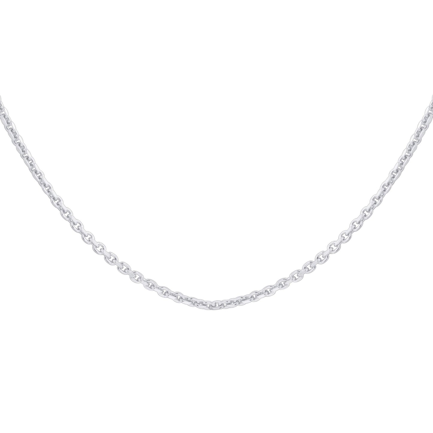 Rhoidum Plated Italian Sterling Silver 1mm Rolo Chain 24 inch Adjustable Necklace - Gem Avenue