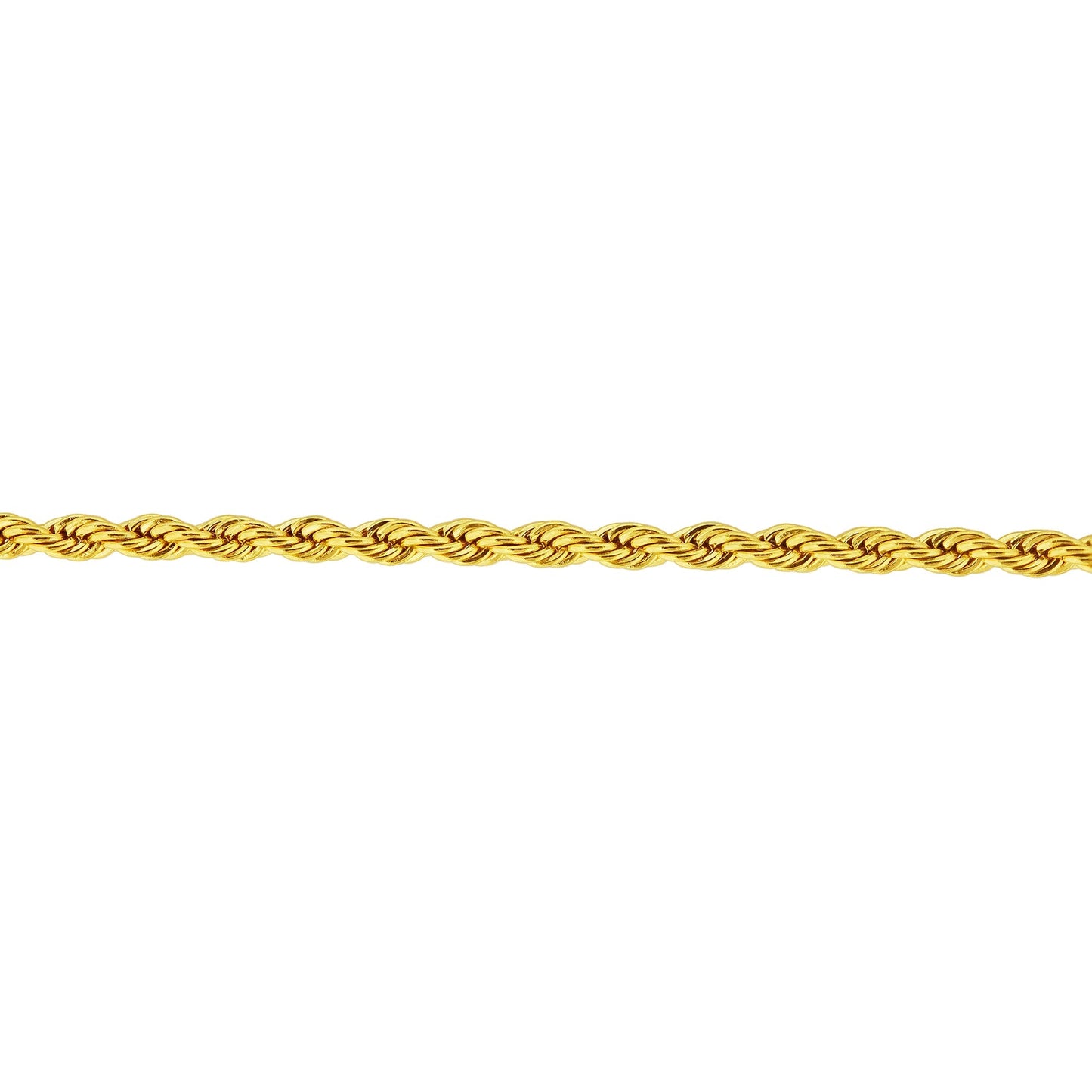 Gold Plated Stainless Steel Diamond-cut Rope Chain Necklace - Gem Avenue