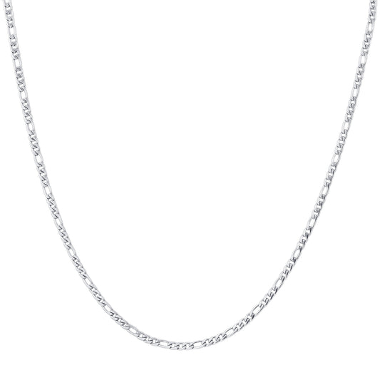 Stainless Steel Figaro Chain Necklace - Gem Avenue