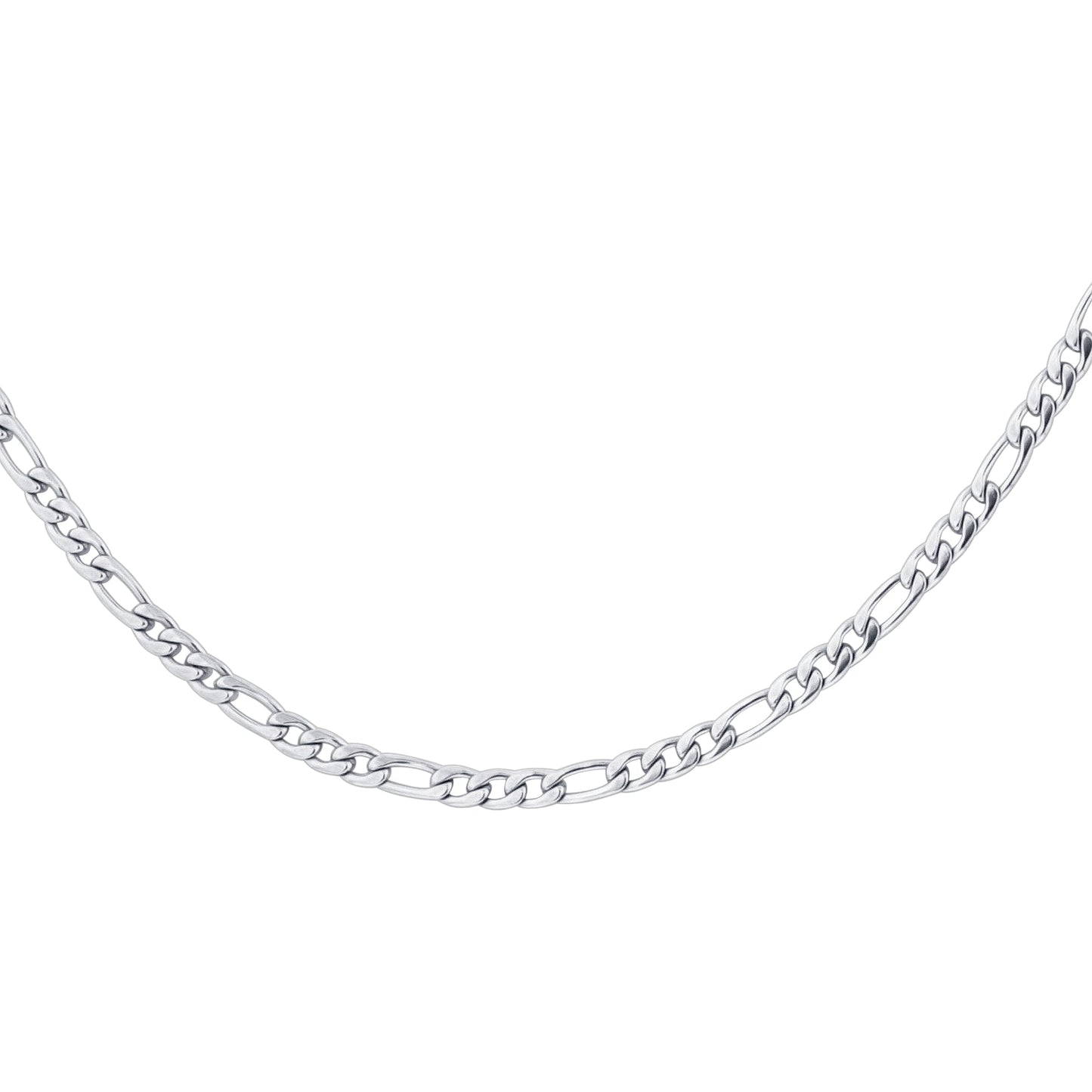 Stainless Steel Figaro Chain Necklace - Gem Avenue