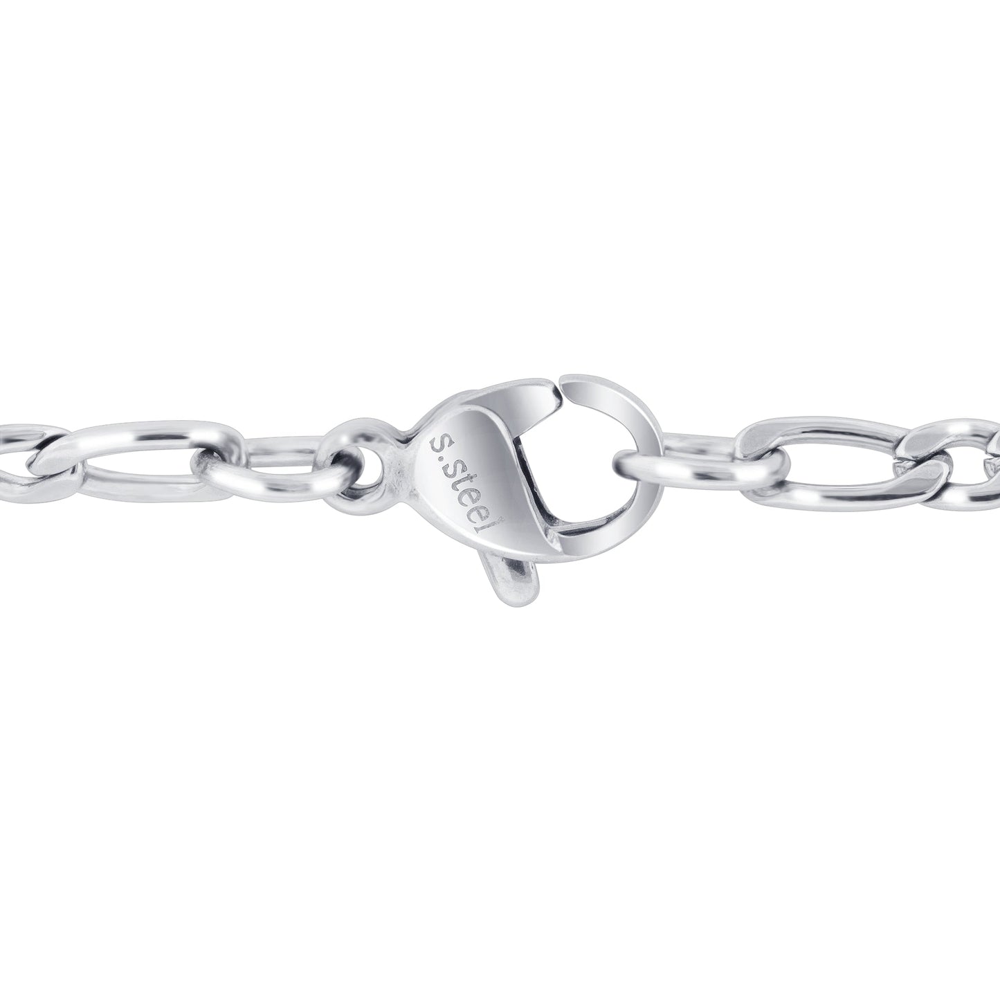Stainless Steel Figaro Chain Necklace - Gem Avenue