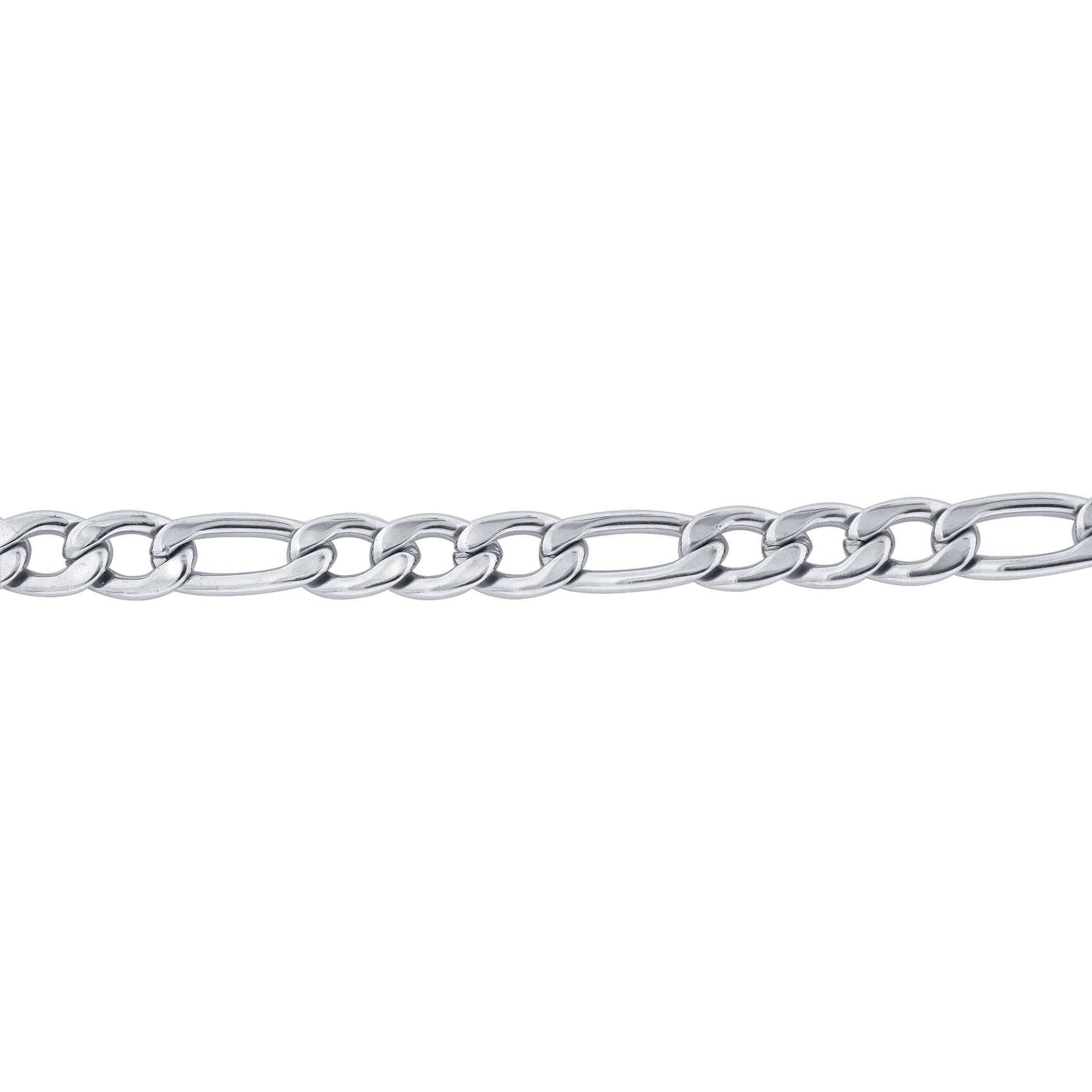 Stainless Steel Figaro Chain Necklace - Gem Avenue