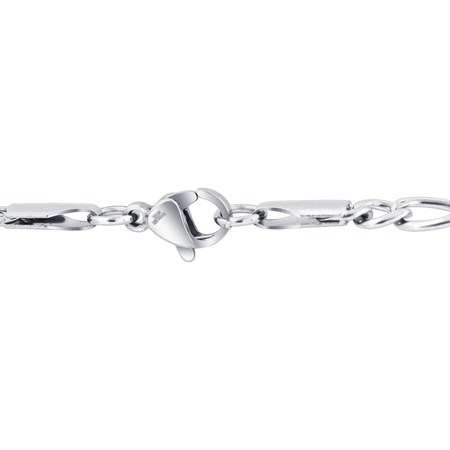 Stainless Steel Figaro Chain Necklace - Gem Avenue