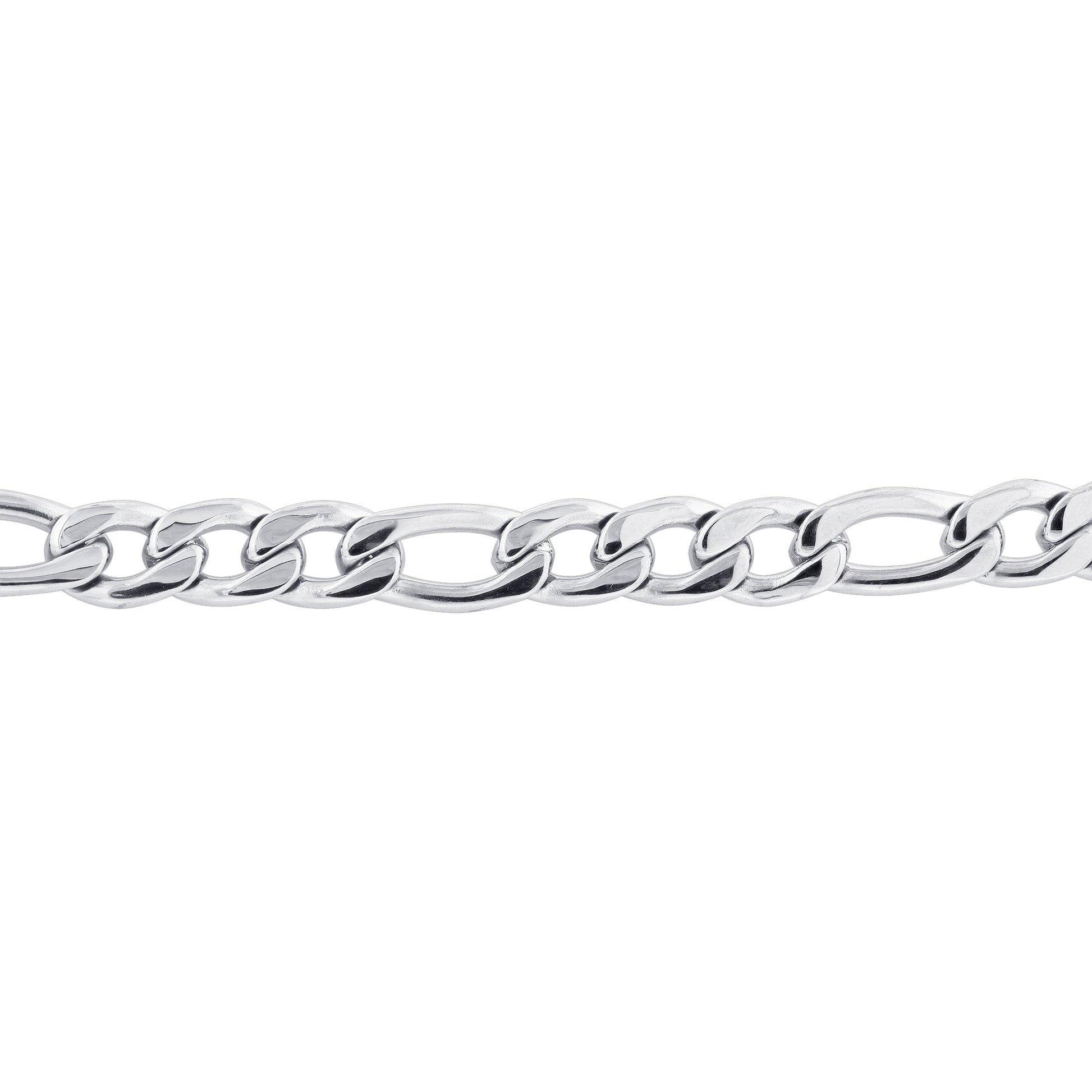 Men's Stainless Steel Figaro Chain Necklace - Gem Avenue