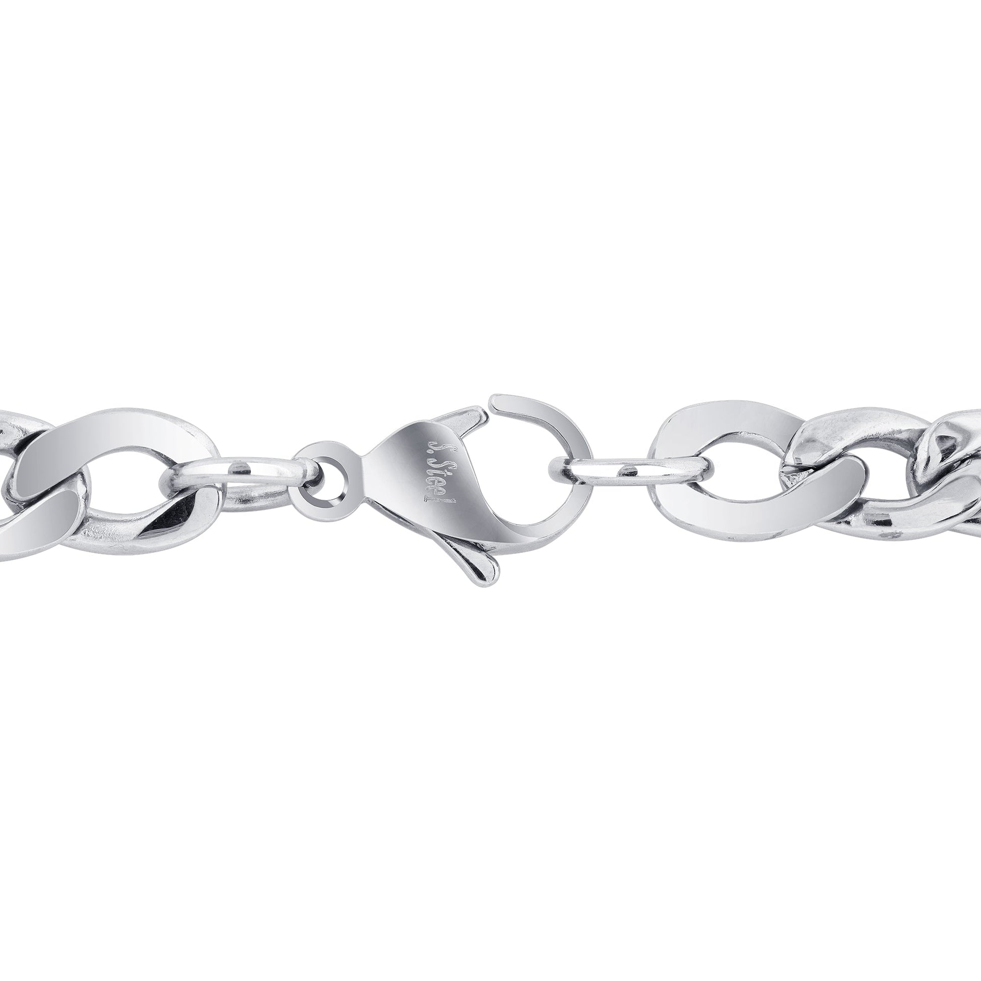 Men's Stainless Steel Figaro Chain Necklace - Gem Avenue