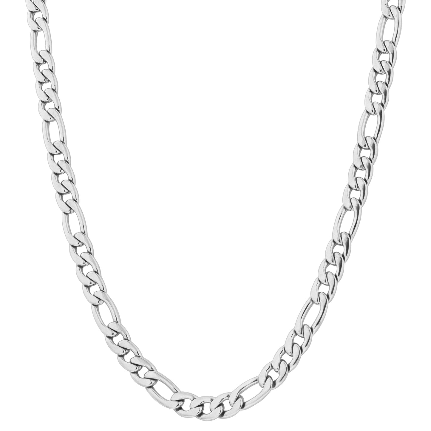 Men's Stainless Steel Figaro Chain Necklace - Gem Avenue