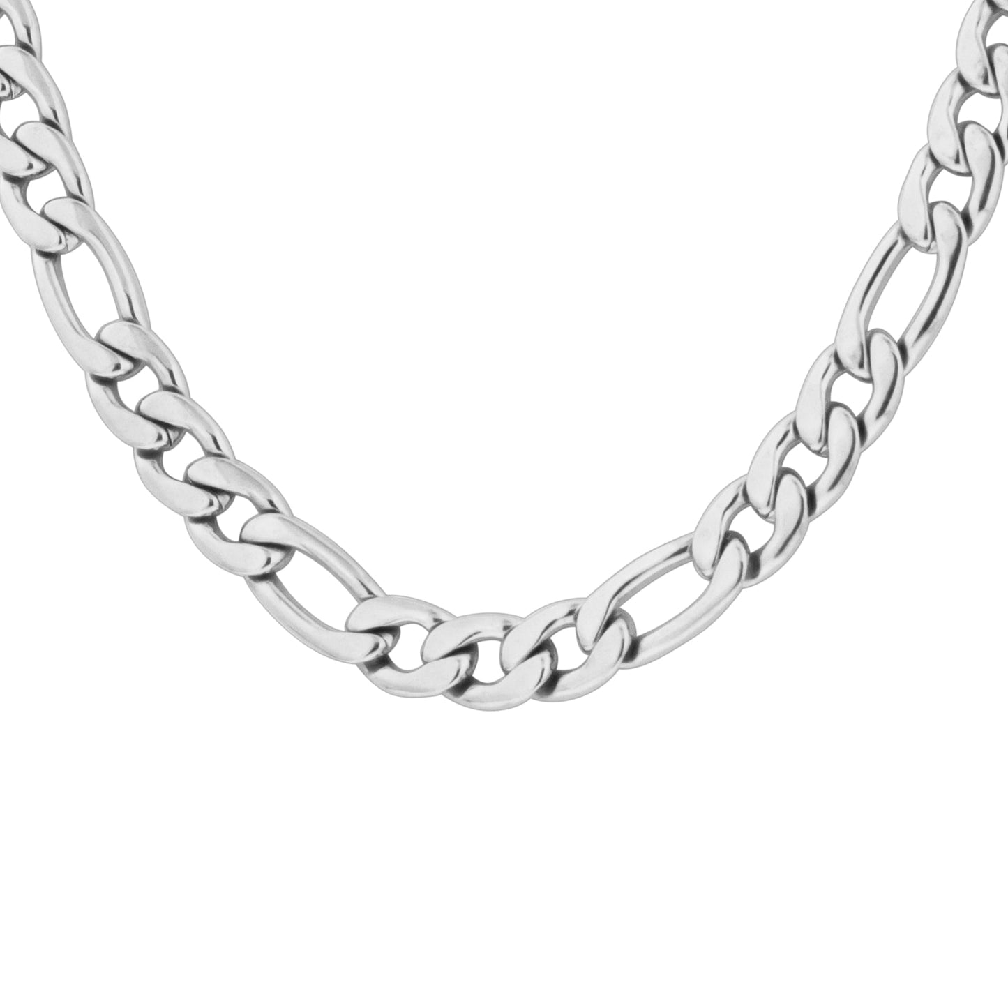 Men's Stainless Steel Figaro Chain Necklace - Gem Avenue