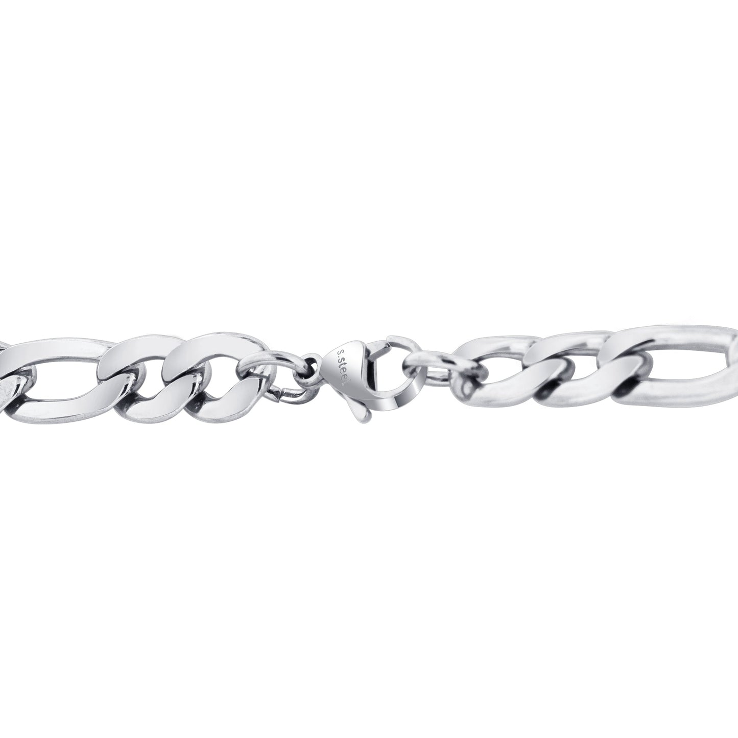 Men's Stainless Steel Figaro Chain Necklace - Gem Avenue