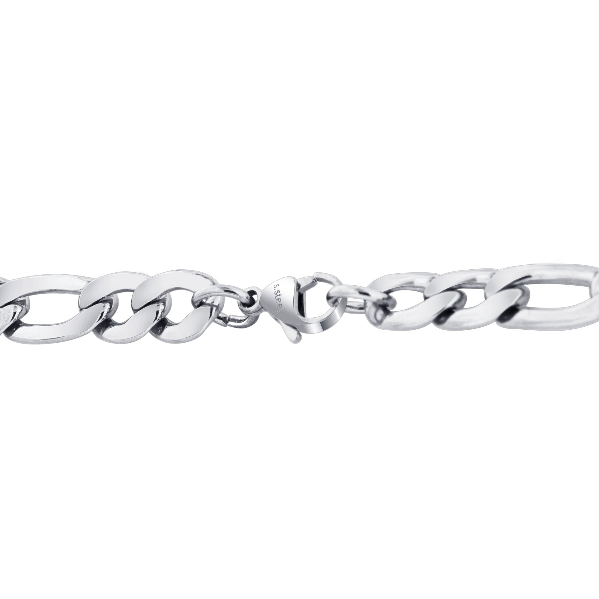 Men's Stainless Steel Figaro Chain Necklace - Gem Avenue