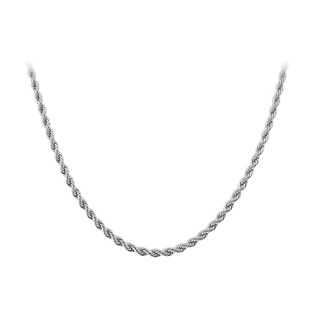 Stainless Steel wide Rope Chain Necklace - Gem Avenue