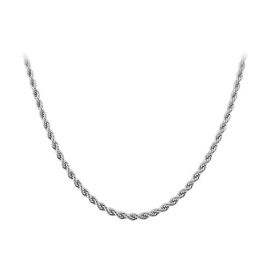 Stainless Steel wide Rope Chain Necklace - Gem Avenue