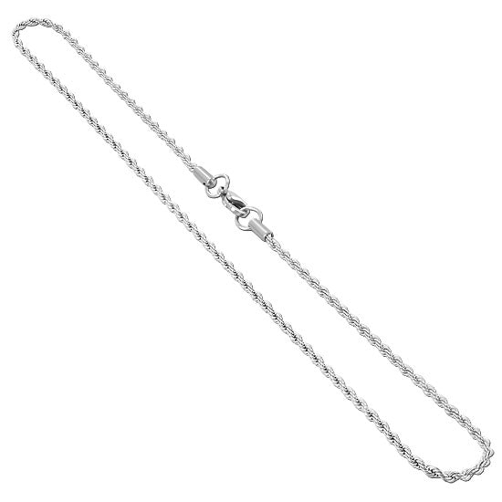 Stainless Steel wide Rope Chain Necklace - Gem Avenue