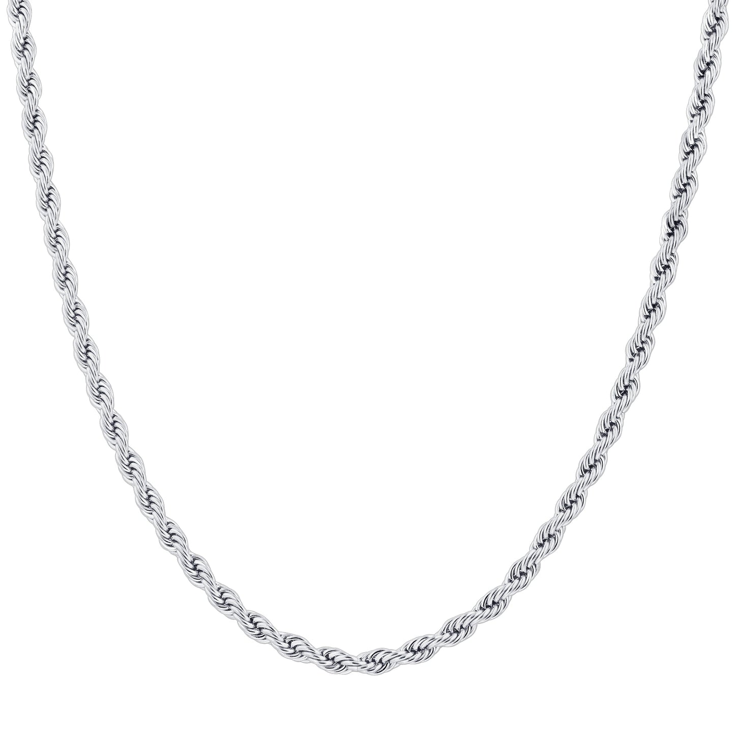 Stainless Steel Rope Chain Necklace - Gem Avenue