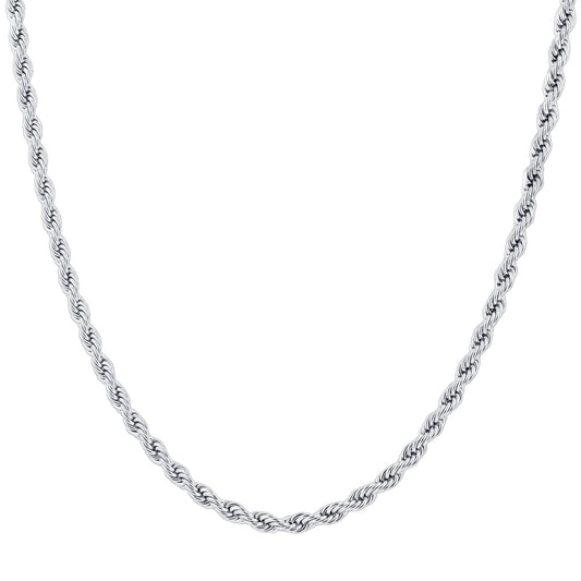 Stainless Steel Rope Chain Necklace - Gem Avenue