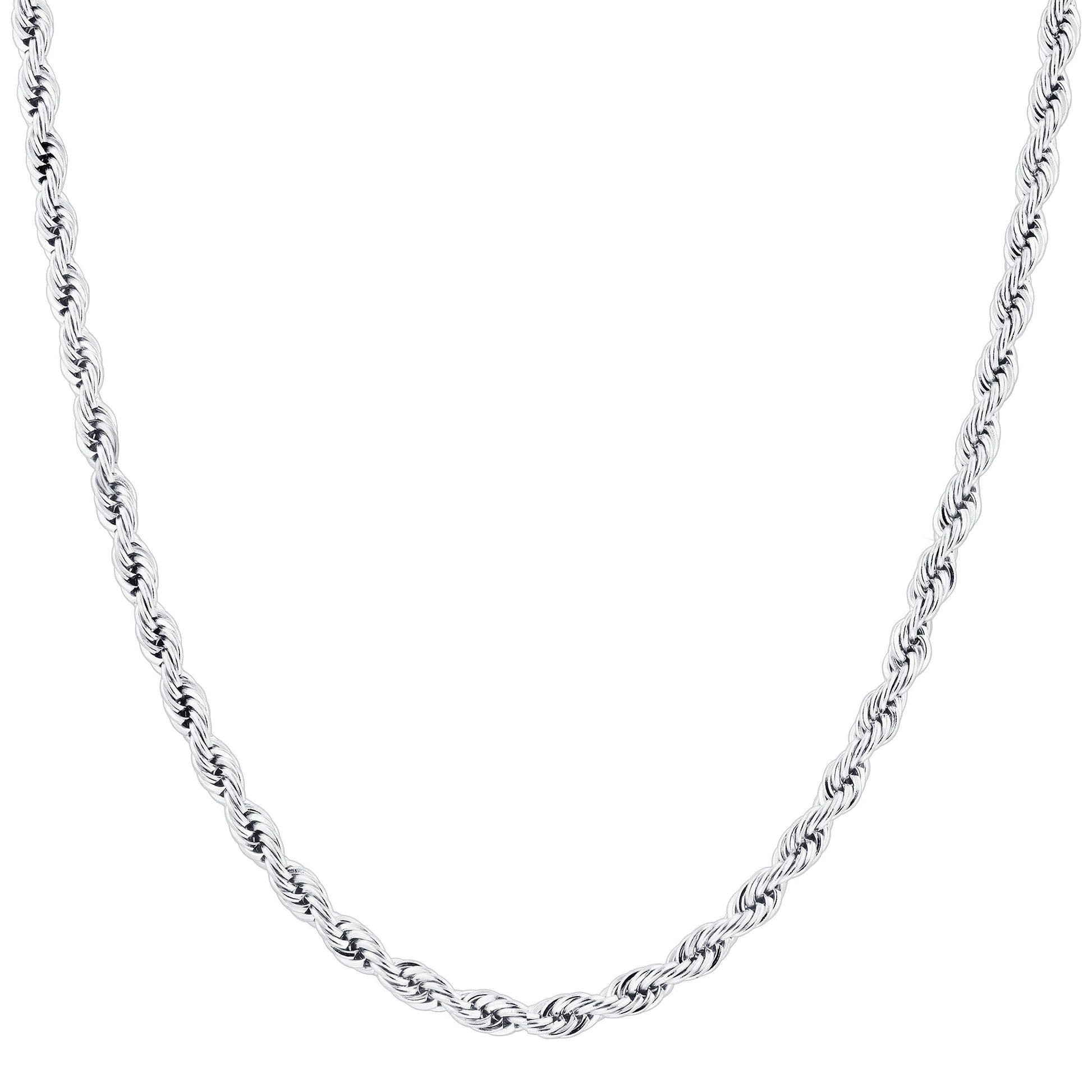 Stainless Steel Rope Chain Necklace - Gem Avenue