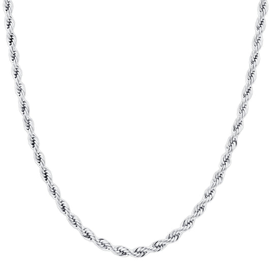 Stainless Steel Rope Chain Necklace - Gem Avenue