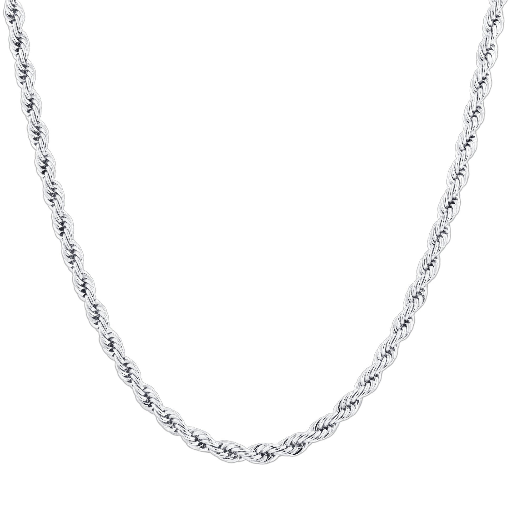Men's Stainless Steel Rope Chain Necklace - Gem Avenue