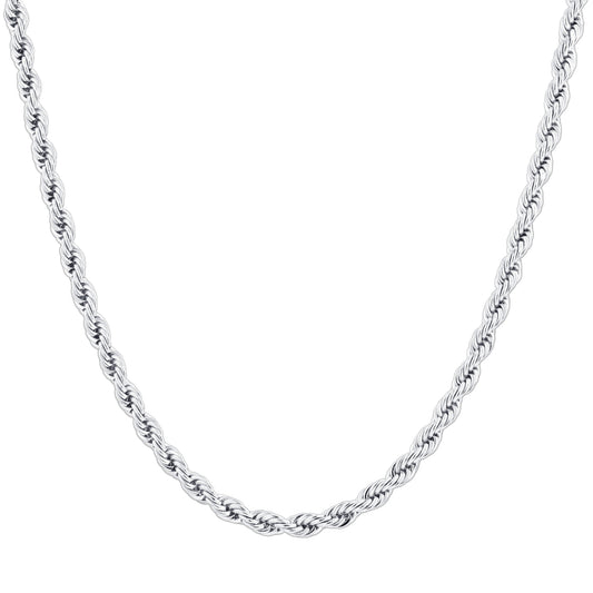 Men's Stainless Steel Rope Chain Necklace - Gem Avenue
